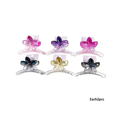 Iridescent Ombré Flower Claw Clip