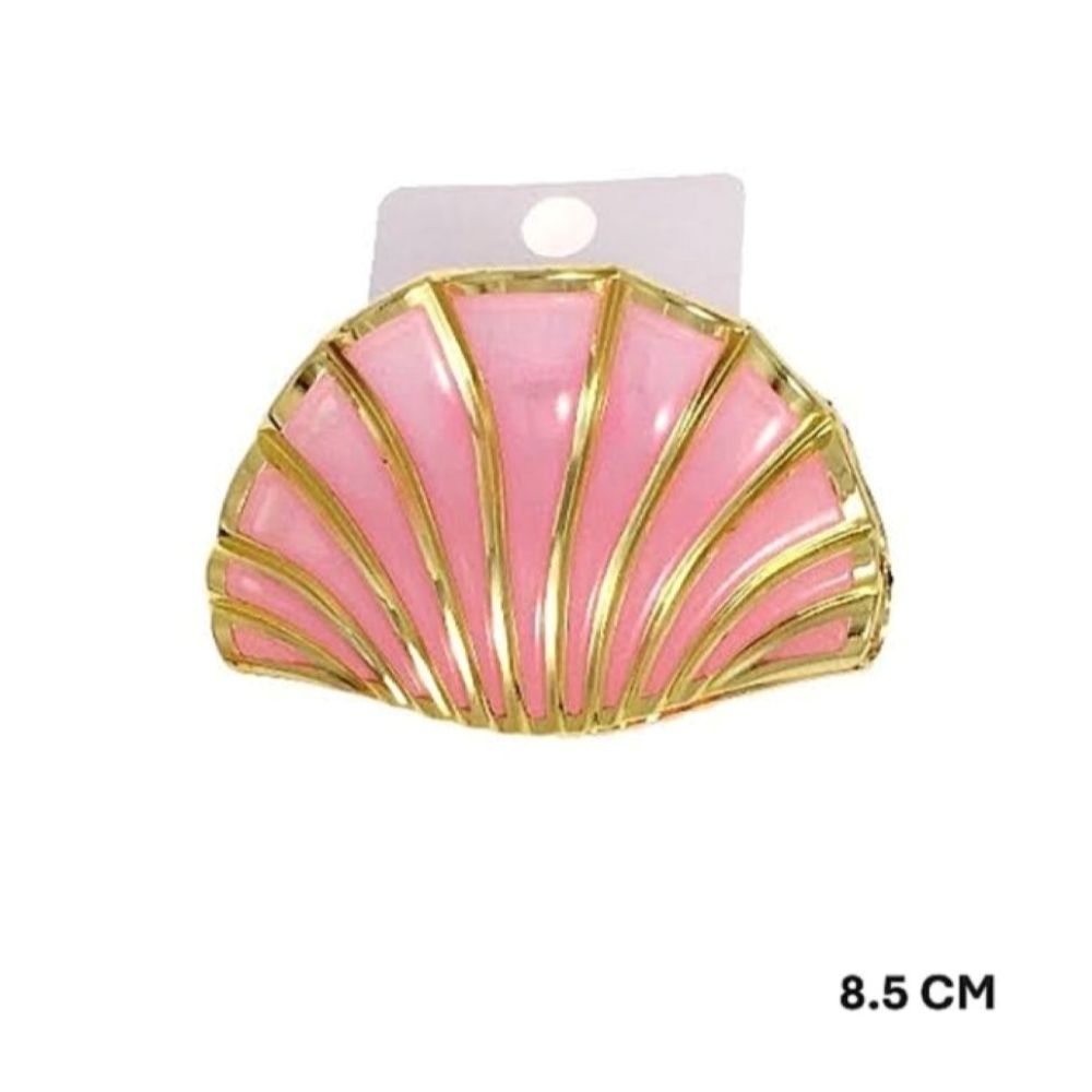 Gold Trim Shell Claw Clip