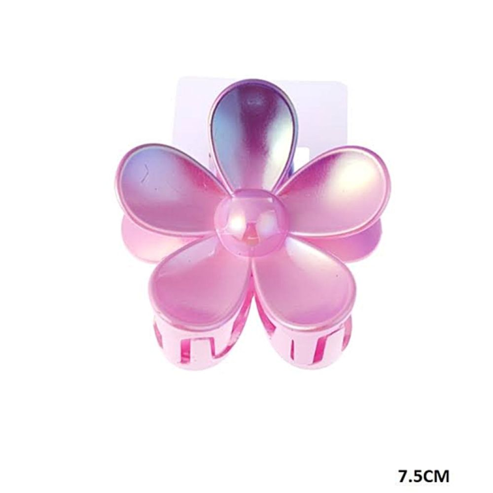 Iridescent Ombré Flower Claw Clip