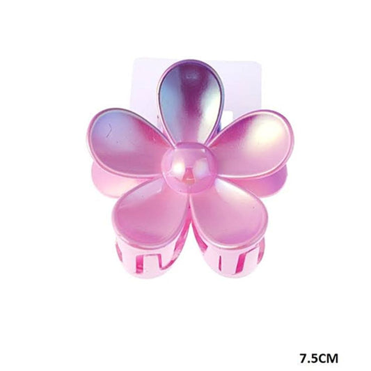 Iridescent Ombré Flower Claw Clip