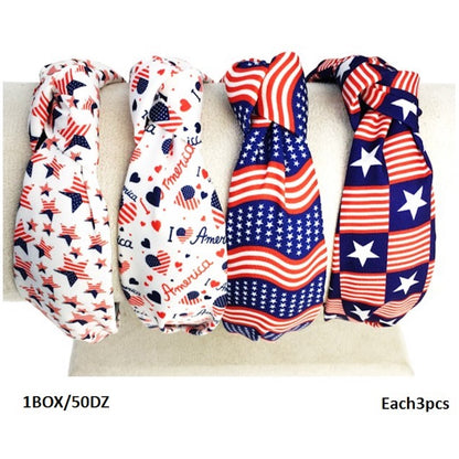 USA American Flag Print Headband