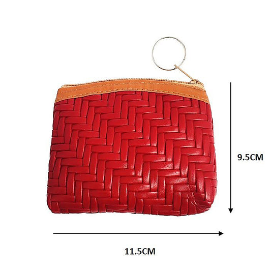 Chevron Stitched Coin Pouch