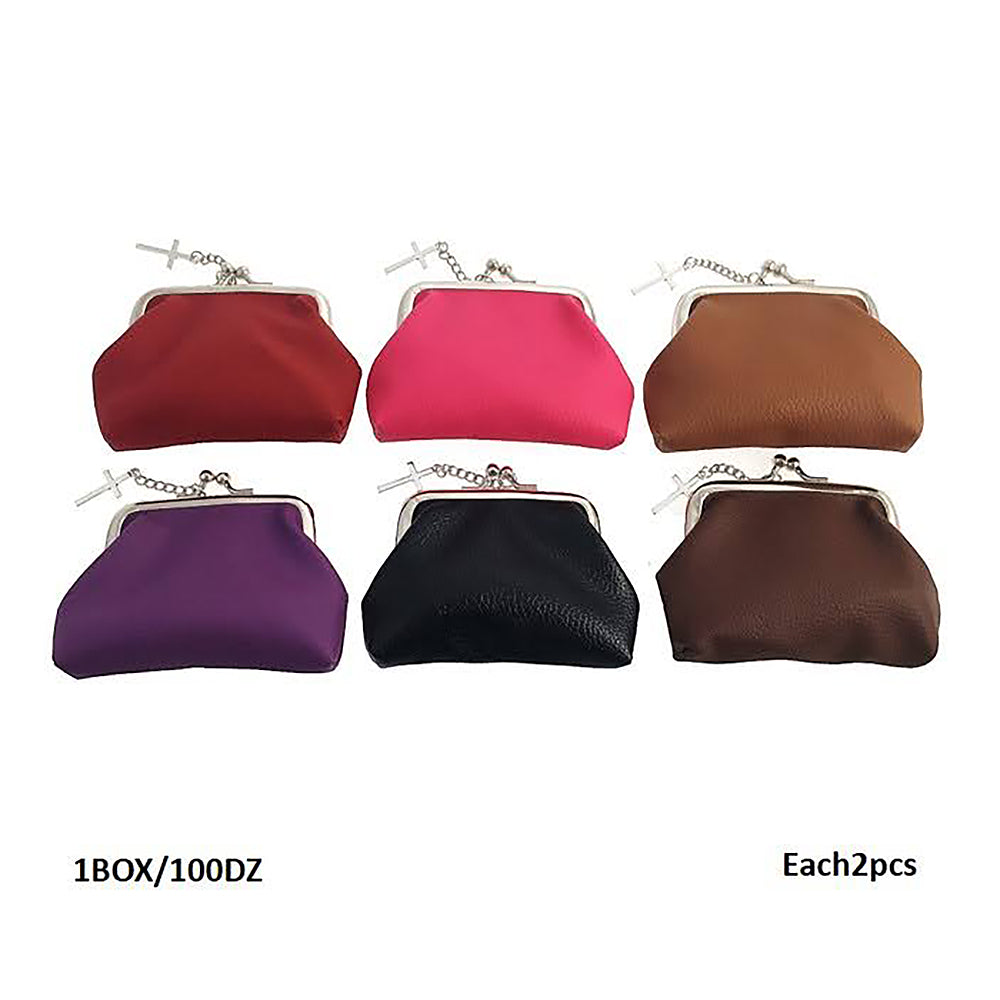 Cross Charm Buckle Coin Purse