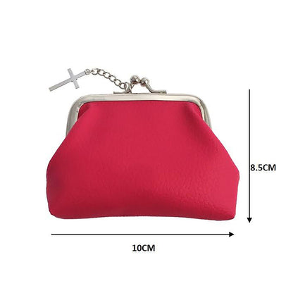 Cross Charm Buckle Coin Purse