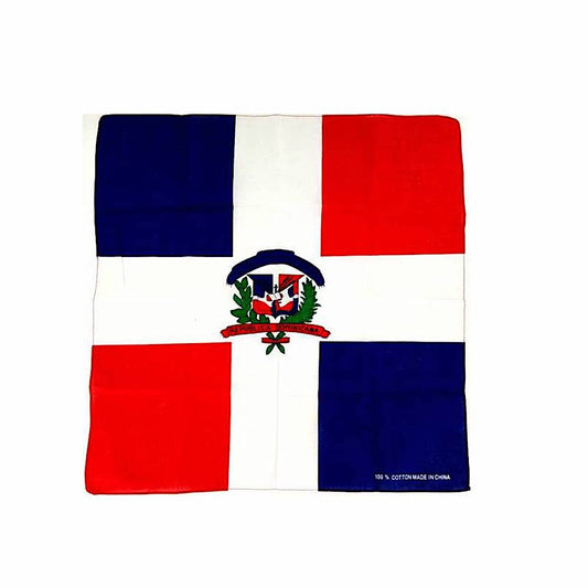 GYH3678DOM - 100% Cotton Dominican Republic Flag Bandana