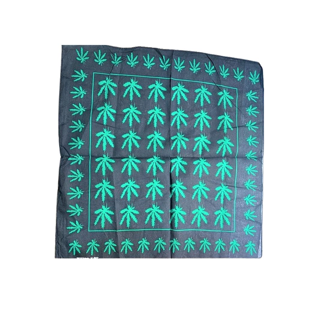 GYH3678LF-1 - 100% Cotton Marijuana Leaf Bandana