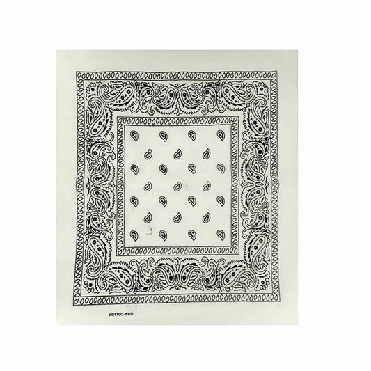 GYH3678WH - 100% Cotton White Bandana