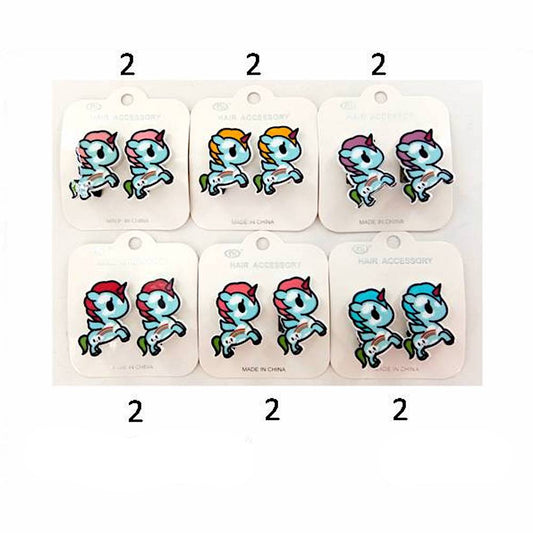 Kawaii Rainbow Cloud Unicorn Hair Clip Set