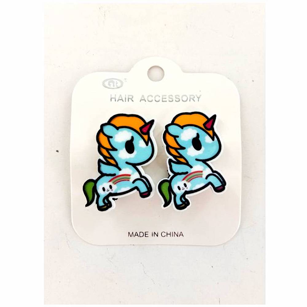 Kawaii Rainbow Cloud Unicorn Hair Clip Set