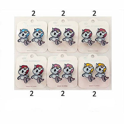 Kawaii Mermaid Unicorn Hair Clip Set