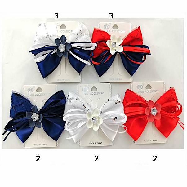 GYH6542 - Tommy Sequin Hair Bow Clip