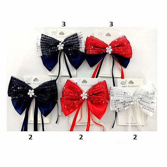 GYH6546 - Tommy Sequin Hair Bow Clip