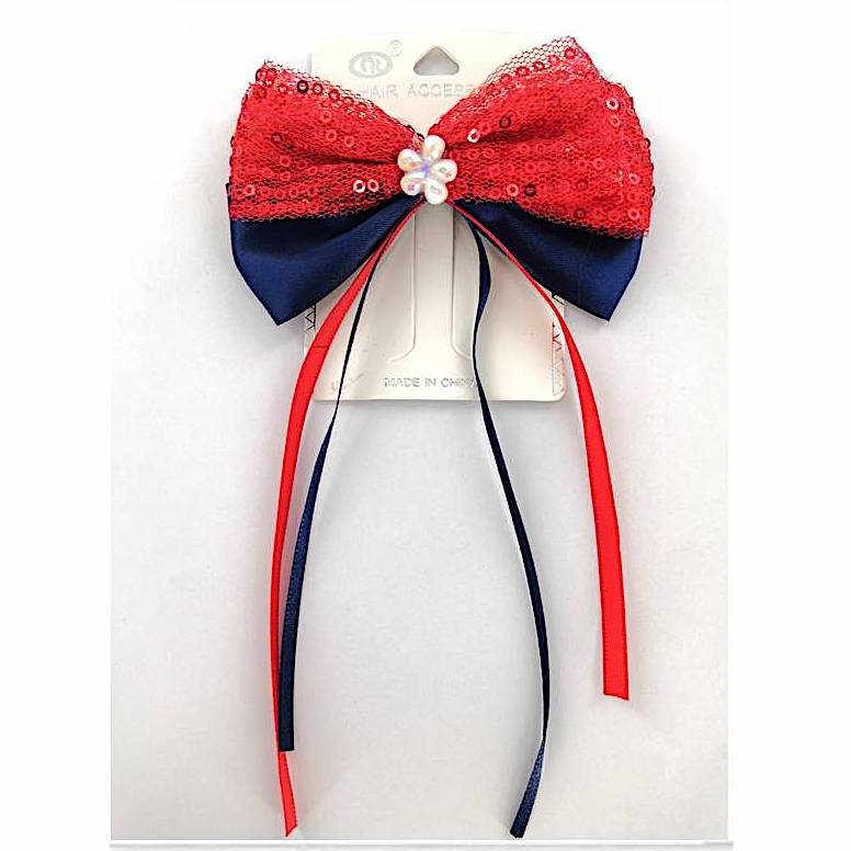 GYH6546 - Tommy Sequin Hair Bow Clip