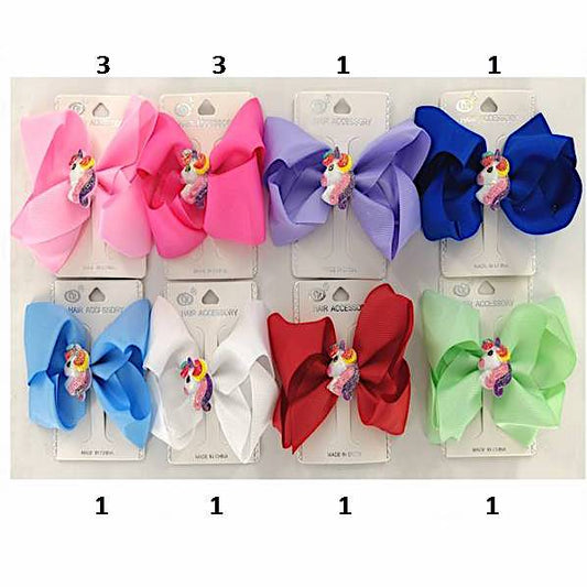 GYH7457 - Unicorn Hair Bow Clip