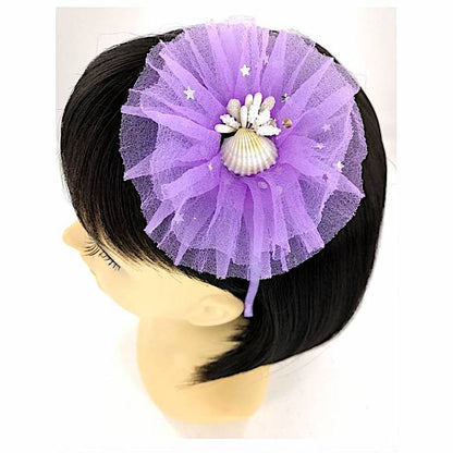 GYH7507 - Chiffon Flower & Seashell Headband