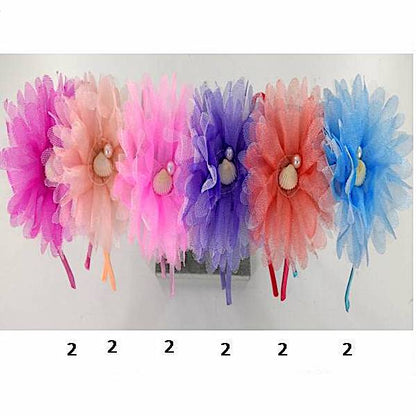 GYH7508 - Chiffon Flower & Seashell Headband