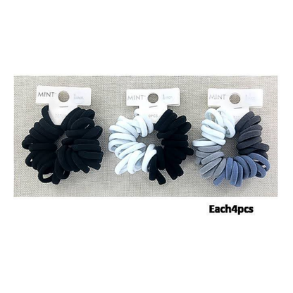 GYH8147BW - Nylon Hair Tie 30 Pce Set