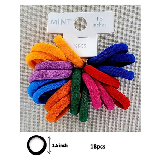 GYH8887BT - Seamless Nylon Hair Tie 18 Pce Set