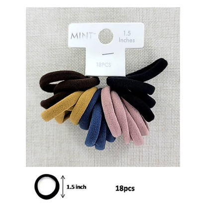 GYH8887DW - Color Nylon Hair Tie 18 Pce Set