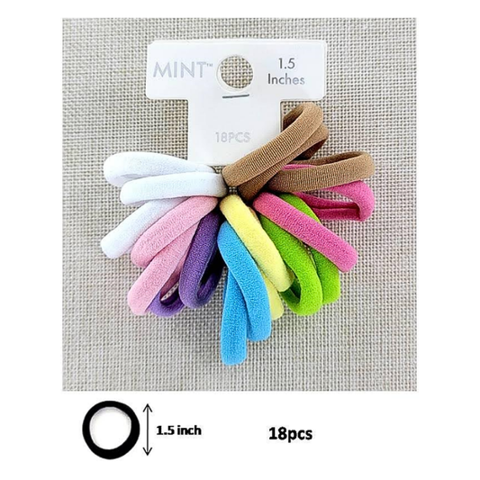 GYH8887PA - Seamless Nylon Hair Tie 18 Pce Set