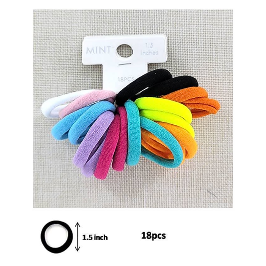 GYH8887PM - Seamless Nylon Hair Tie 18 Pce Set