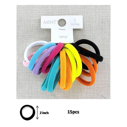 GYH8896PM - Seamless Nylon Hair Tie 15 Pce Set