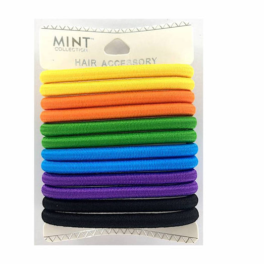 GYH9580 - Elastic Hair Ties 12 Pce Set