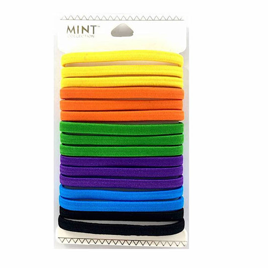 GYH9589 - Assorted Elastic Hair Ties 16 Pce Set