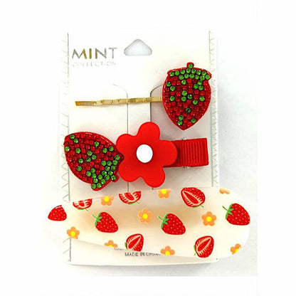 GYH9738 - Strawberry Hair Clip Set