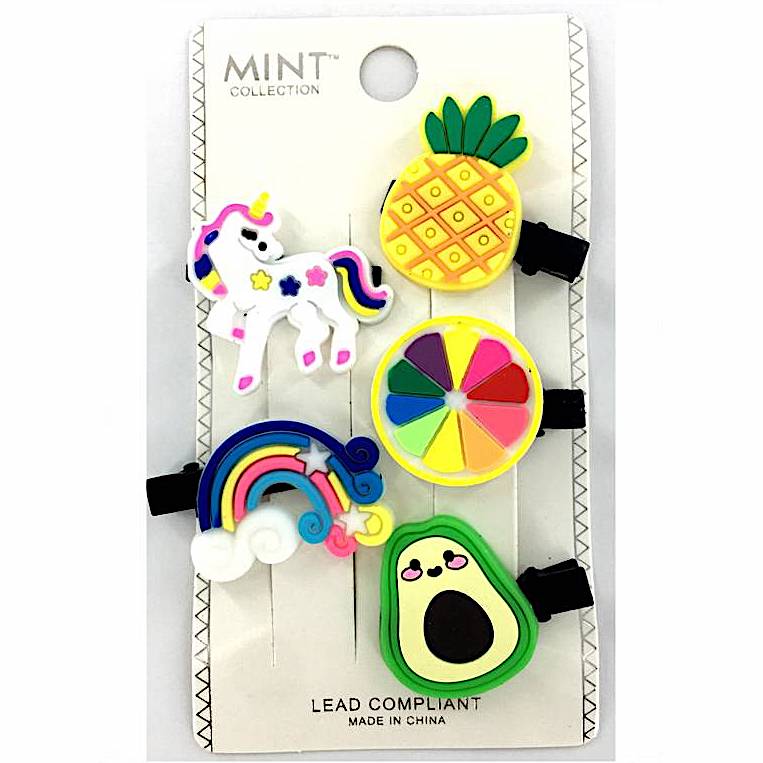 GYH9745 - Unicorn & Fruit Hair Clip Set