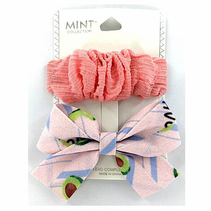 GYH9890 - Avocado Hair Bow Clip Set