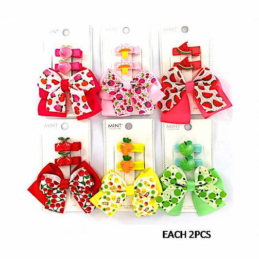 GYH9903 - Fruit Hair Bow Clip Set