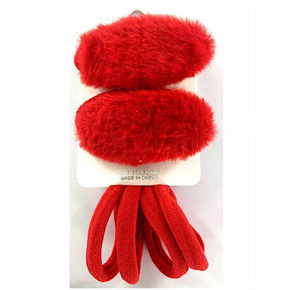 GYH9914 - Faux Fur Hair Clip Set