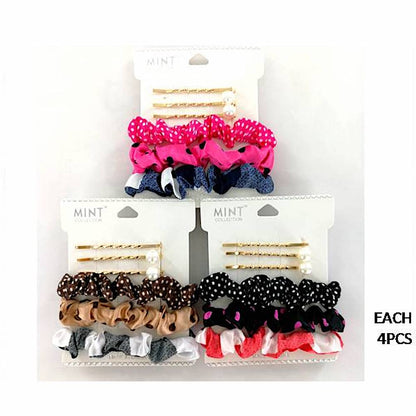Assorted Scrunchie & Pin Set