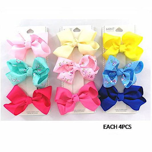 GYH9986 - Floral Hair Bow Clip Set