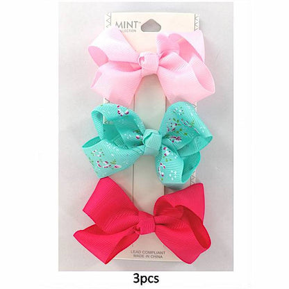 GYH9986 - Floral Hair Bow Clip Set