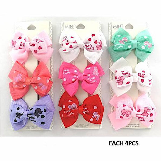 GYH9994 - Heart Hair Bow Clip Set