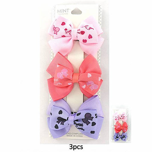 GYH9994 - Heart Hair Bow Clip Set