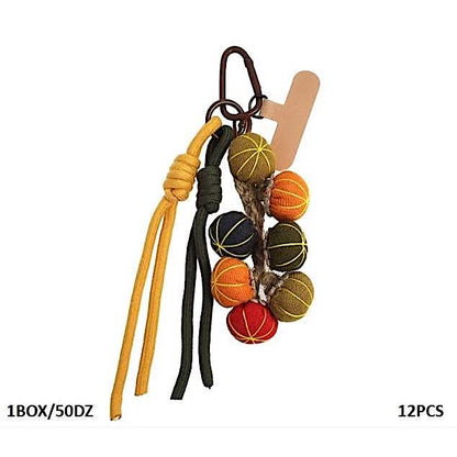 Autumn Pumpkins Carabiner Rope Keychain
