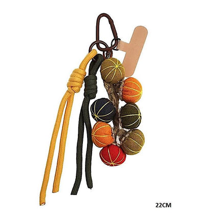 Autumn Pumpkins Carabiner Rope Keychain