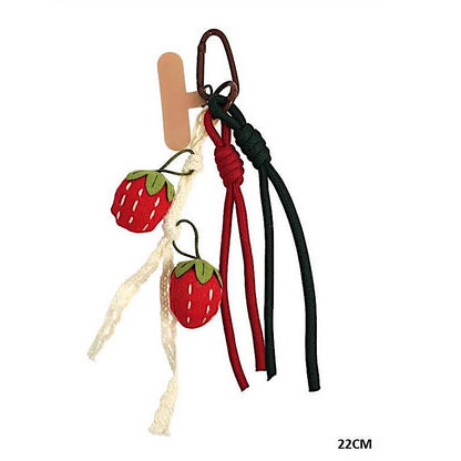 Strawberry Carabiner Rope Keychain