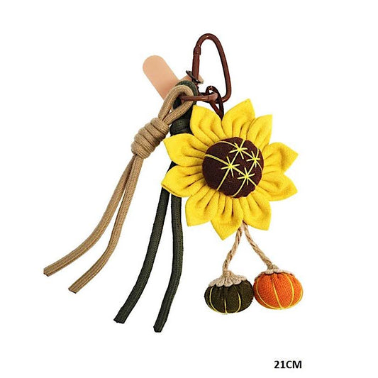 Sunflower Carabiner Rope Keychain
