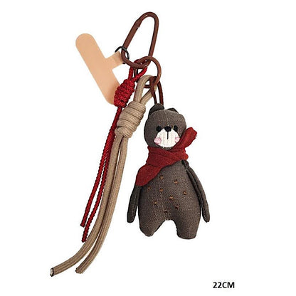 Bear In Scarf Carabiner Rope Keychain
