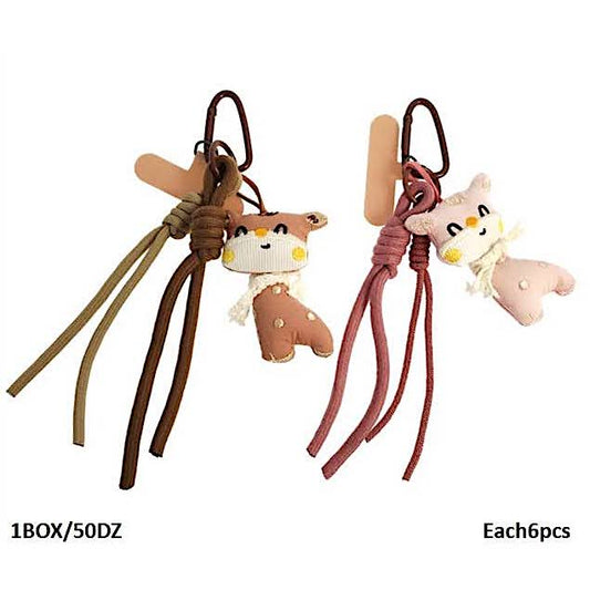 Happy Animal Carabiner Rope Keychain