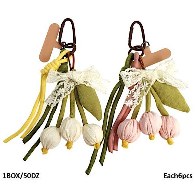Dangling Bouquet Carabiner Rope Keychain