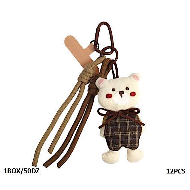 Teddy Bear Carabiner Rope Keychain