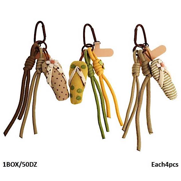Flip Flop Sandal Carabiner Rope Keychain