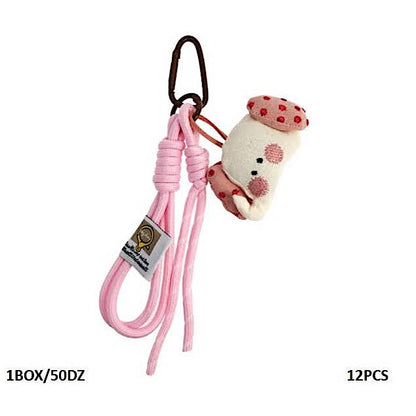 Pink Elephant Carabiner Rope Keychain