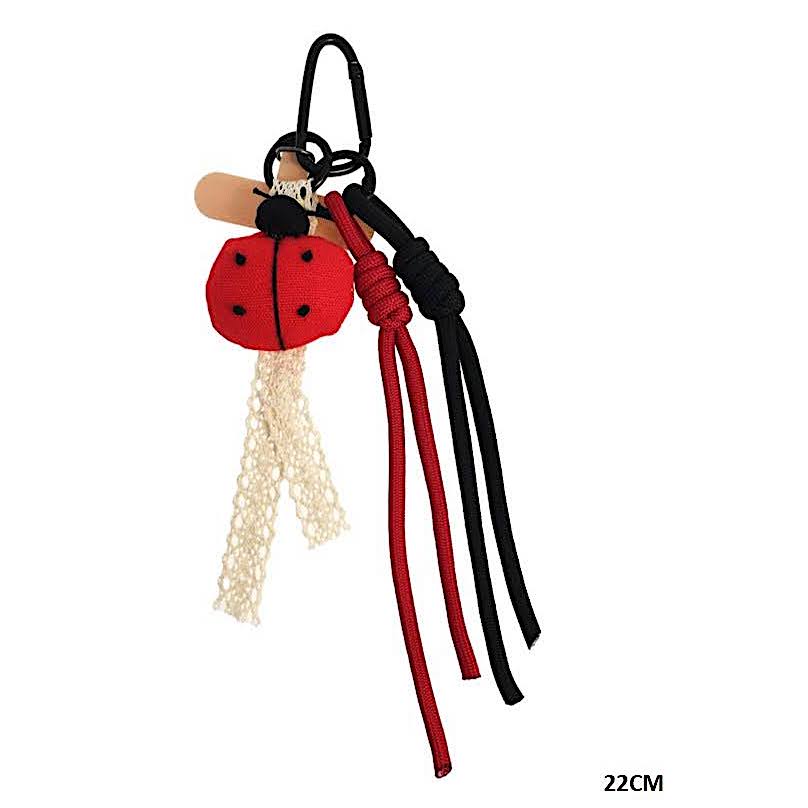 Ladybug Carabiner Rope Keychain