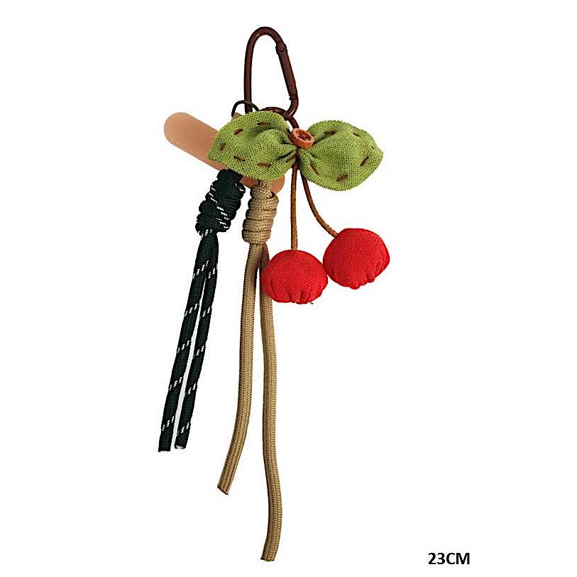 Cherry Carabiner Rope Keychain